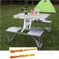 Outerdoor Aluminium Foldable Table With Chairs in 2direction